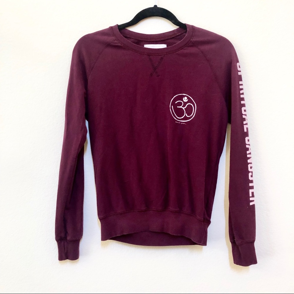 Spiritual Gangster maroon long sleeve pullover
